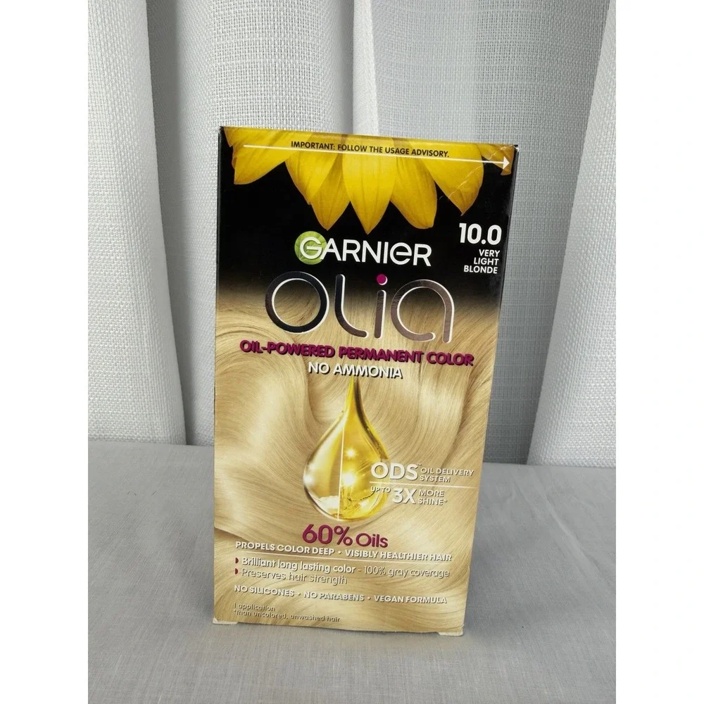 GARNIER OLIA 10.0 VERY LIGHT BLONDE OIL POWERED PERMANENT HAIR COLOR HIGHLIGHTS